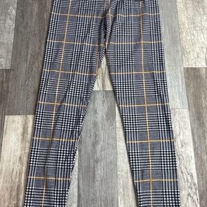 New Mix Leggings, J146 Plus, Black And Orange